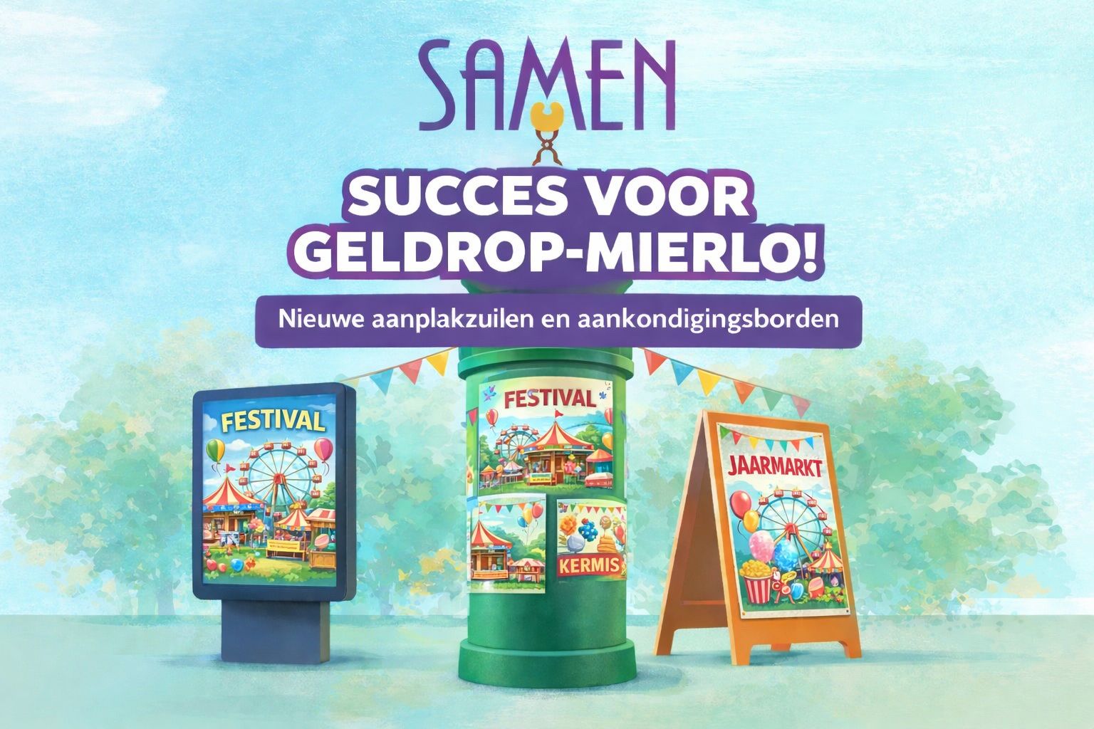aanplakzuilen Geldrop-Mierlo voor lokale initiatieven
